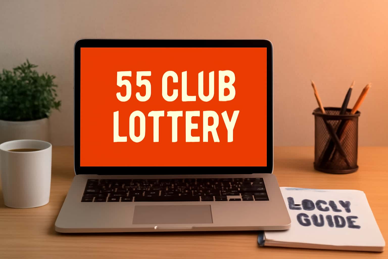 Visual representation of the 55 Club Lottery Login Guide.