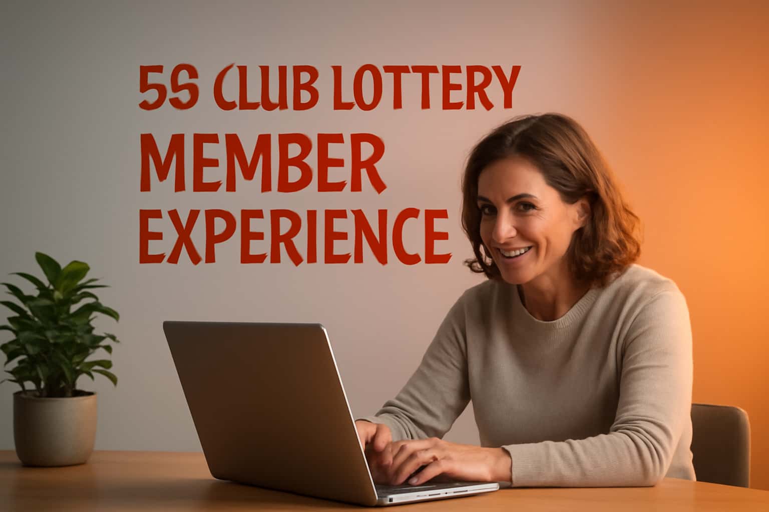 Visual representation of the 55 Club Lottery Member Experience with a modern aesthetic.