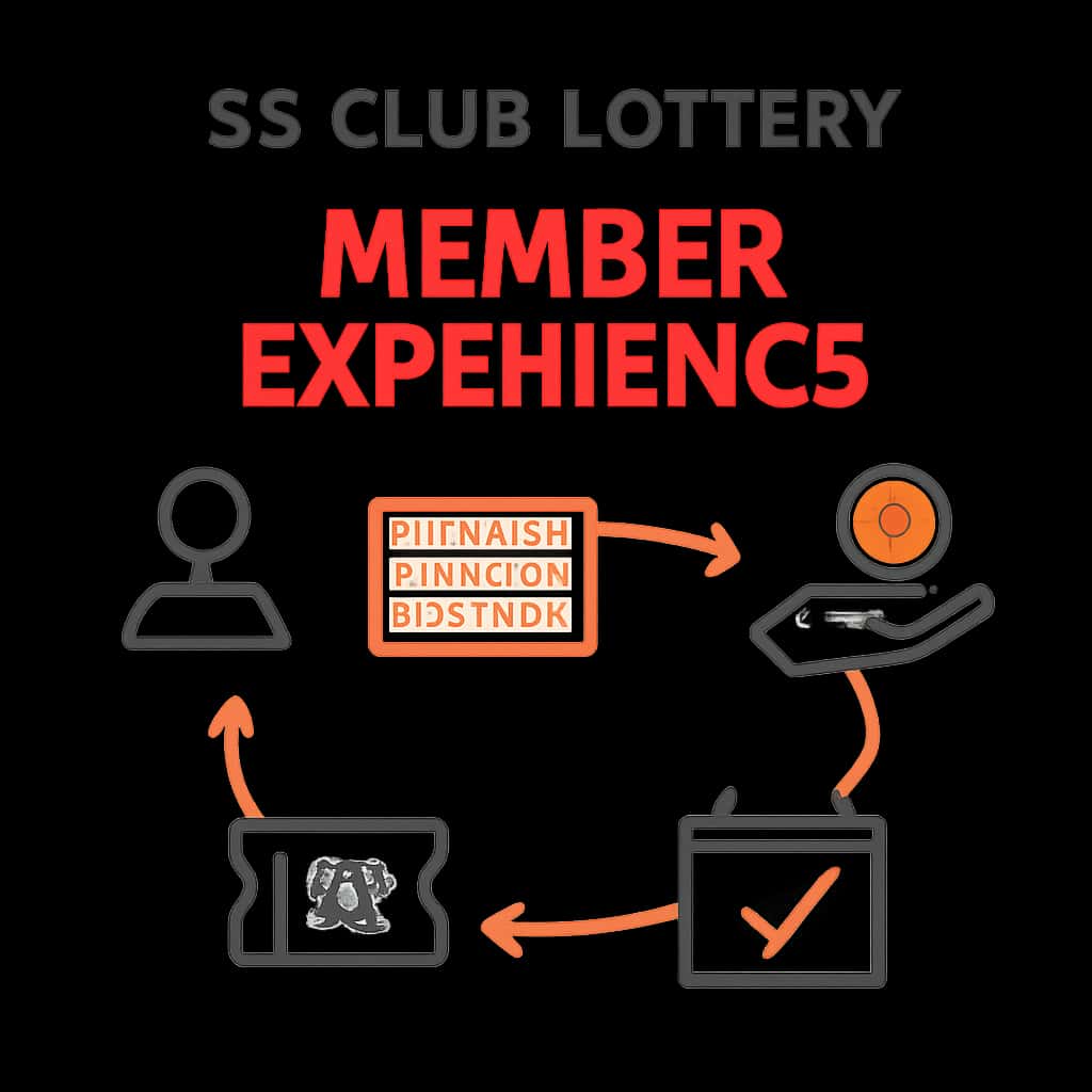 Illustration detailing features of the 55 Club Lottery Member Experience.