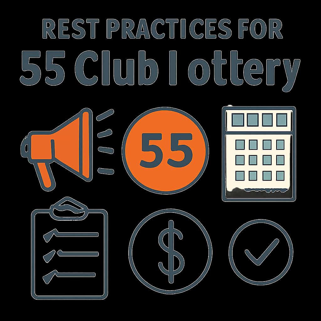 An educational diagram illustrating best practices for 55 Club Lottery.