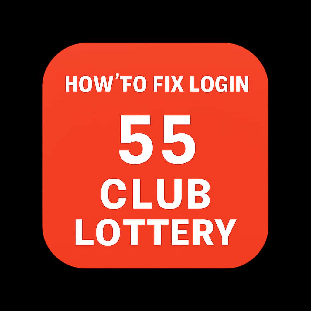 An icon representing 55 Club Lottery login assistance.
