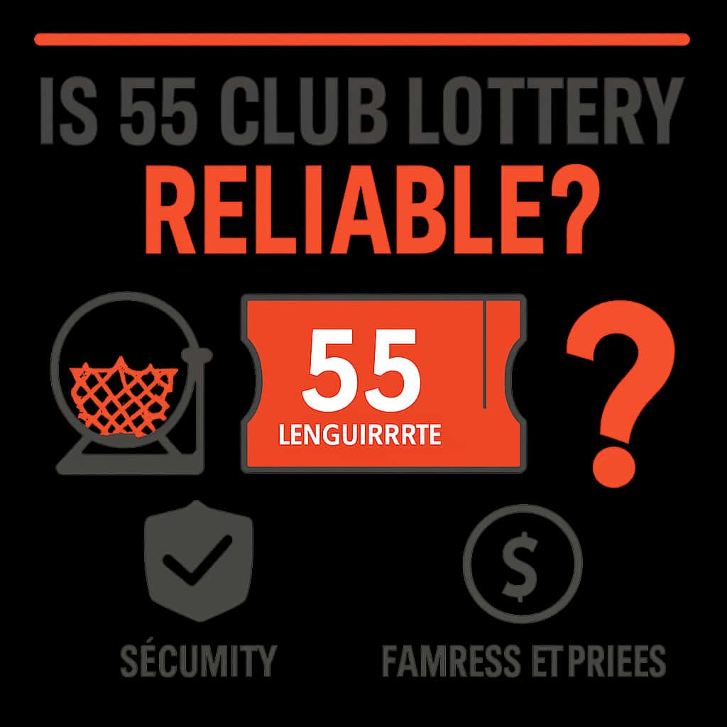 An educational diagram about the reliability of the 55 Club Lottery.