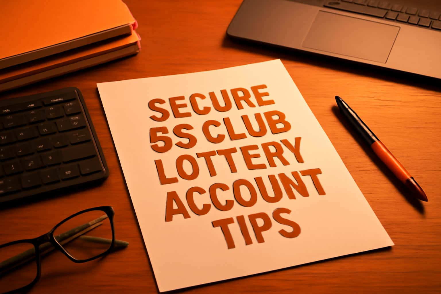 A high-quality visual representation highlighting tips for securing a 55 Club Lottery account.