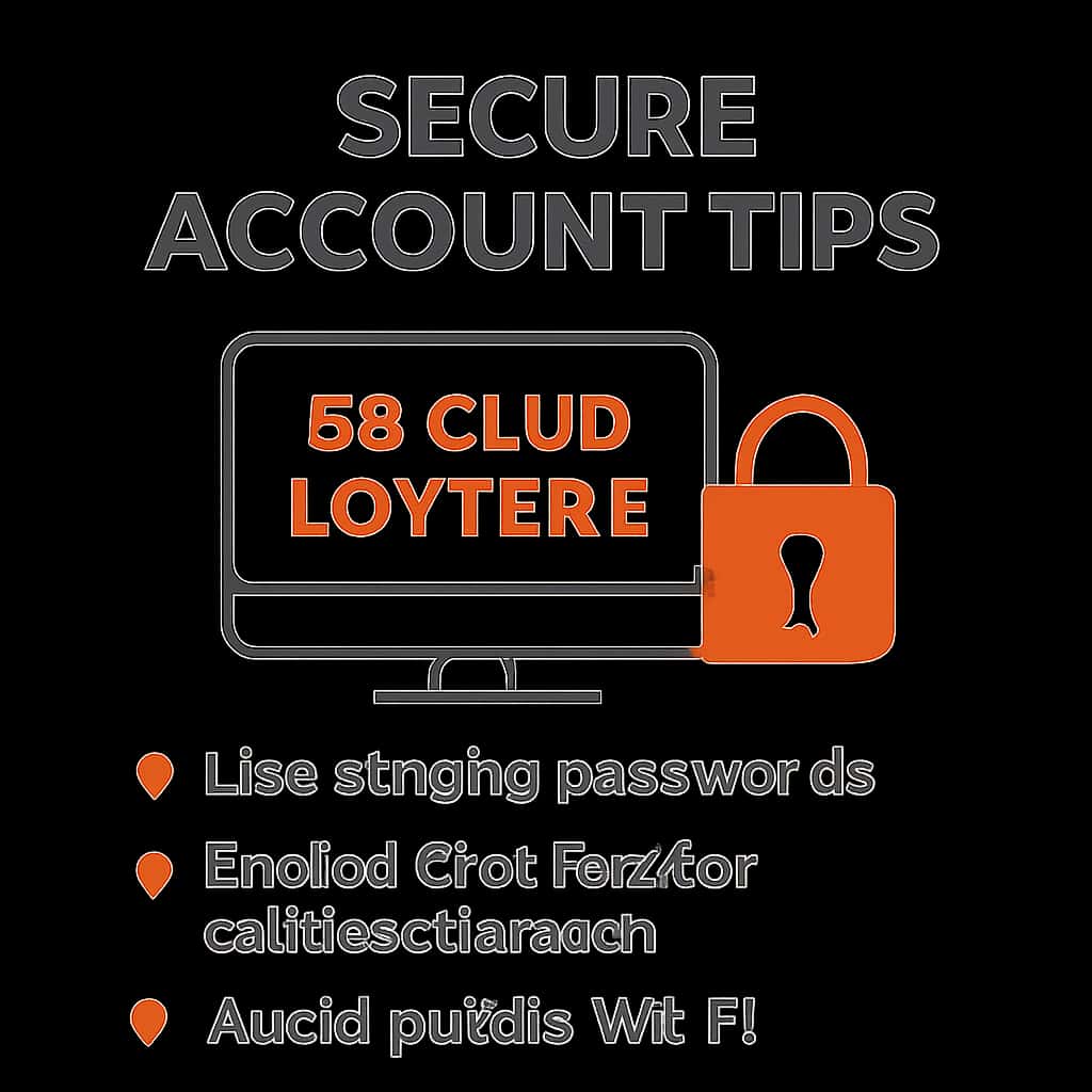 An educational illustration outlining the secure practices for a 55 Club Lottery account.
