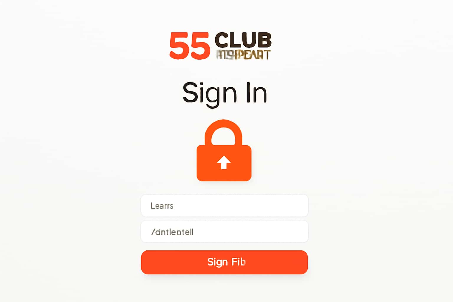 55 Club Lottery Sign In & Dashboard Interface