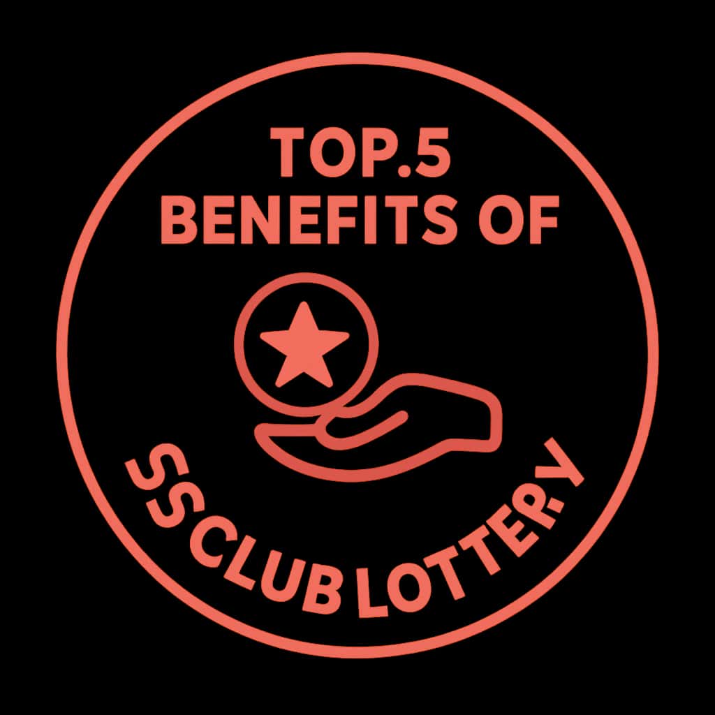 A badge symbolizing the benefits of 55 Club Lottery.