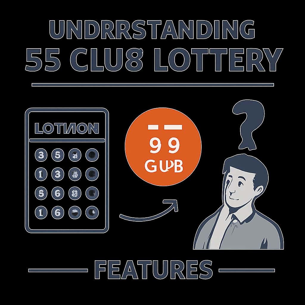 Diagram detailing the features of the 55 Club Lottery.